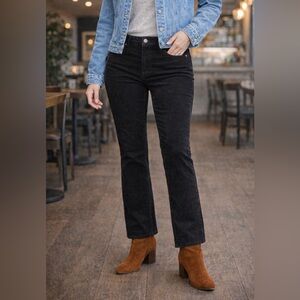 J.Crew Vintage Stretch Corduroy Pants 8P Black Mid-Rise Bootcut 29” Inseam EUC